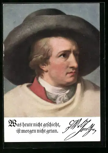 AK Zitat des Dichterfürsten Goethe