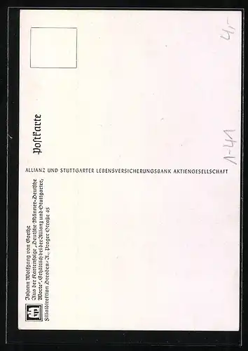 AK Zitat des Dichterfürsten Goethe