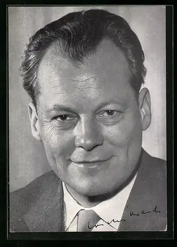 AK Portrait des Bundeskanzlers Willy Brandt