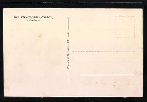AK Bad Freyersbach (Renchtal), Lehrerheim im Waldgebiet