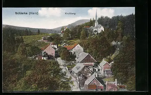 AK Schierke (Harz), Blick auf die Kirchberg