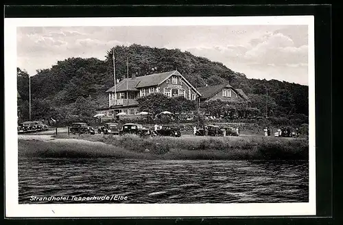 AK Tesperhude /Oberelbe, Blick auf das Strandhotel