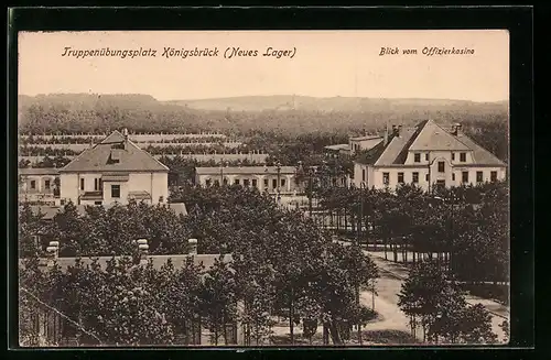 AK Königsbrück, Truppenübungsplatz, Blick vom Offizierskasino