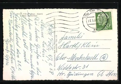 AK Bad Tölz (Bayr. Alpen), Haus Isarwinkel