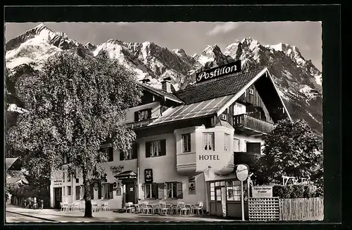 AK Garmisch-Partenkirchen, Hotel-Gasthof Postillon
