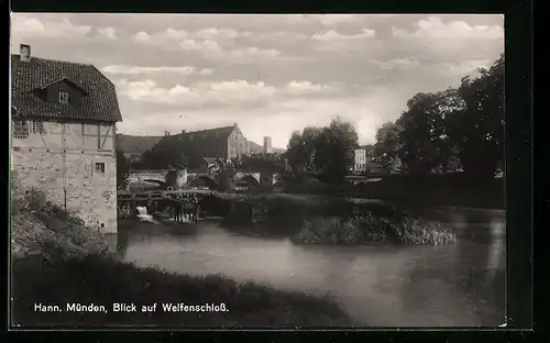 AK Hann. Münden, Blick auf Welfenschloss
