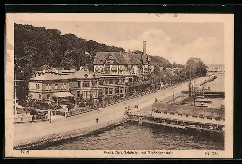 AK Kiel, Yacht-Club-Gebäude und Seebadeanstalt