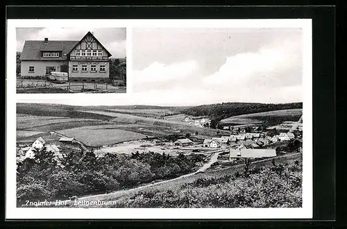 AK Lettgenbrunn / Spessart, Totalansicht, Gasthaus Znaimer Hof