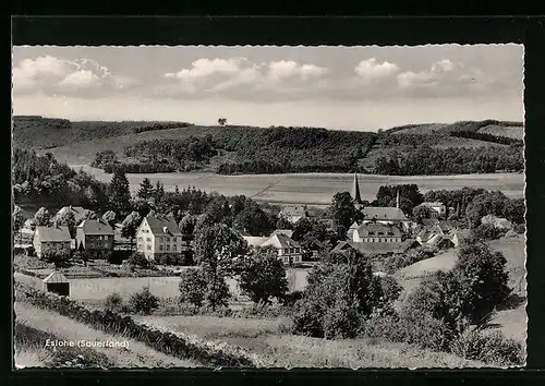 AK Eslohe /Sauerland, Ortspartie mit Kirche