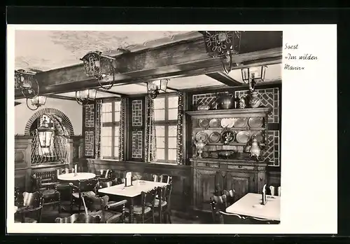 AK Soest, Innenansicht Im wilden Mann, Am Markt
