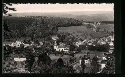 AK Alme /Sauerland, Teilansicht mit Kirche