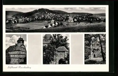 AK Rauschenberg /Kr. Mbg., Fachwerkhaus, Tor, Ortspartie