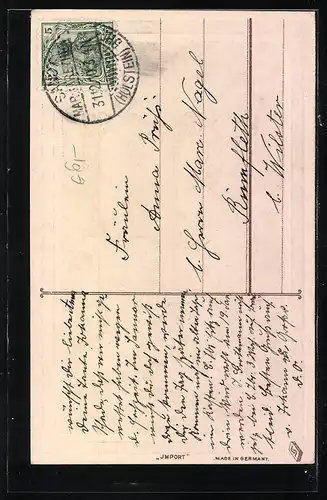 AK Jahreszahl 1911, Prosit Neujahr