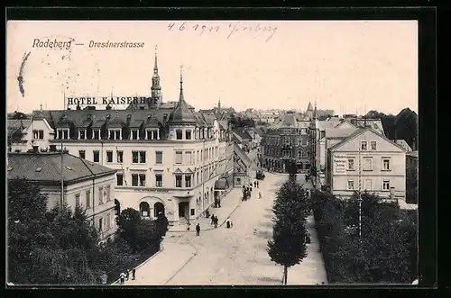 AK Radeberg, Hotel Kaiserhof in der Dresdner Strasse