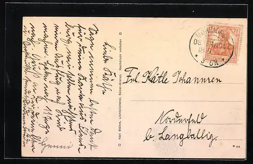 AK Mohrkirch, Strassenpartie an der Volkshochschule