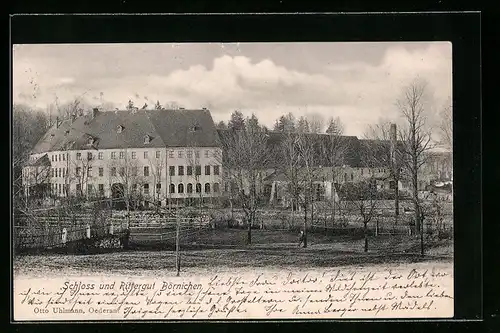 AK Börnichen, Blick auf das Schloss u. Rittergut