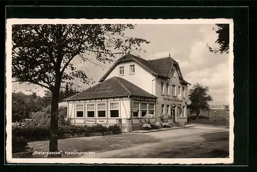 AK Hasslinghausen /Westf., Hotel-Cafe-Restaurant Stefansbecke, Bes. Hubert Wiese