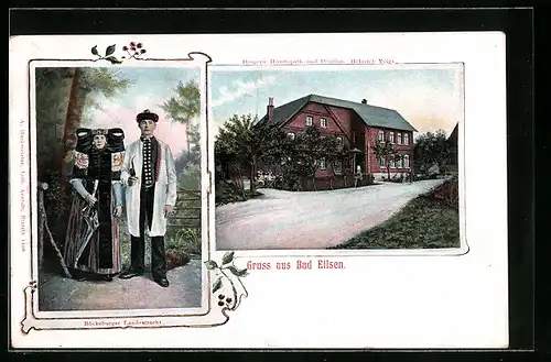 AK Bad Eilsen, Drogerie-Homöopath & Pension Heinrich Voigt, Landestracht