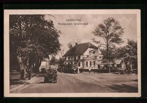 AK Duisburg, Blick zum Restaurant Grunewald