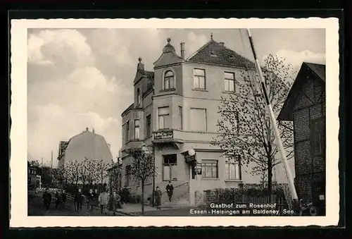 AK Essen-Heisingen a. B., Gasthof zum Rosenhof von Joseph Hasselkuss mit Strassenpartie