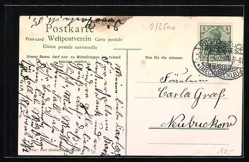 AK Rostock, Partie am neuen Markt, Rathaus