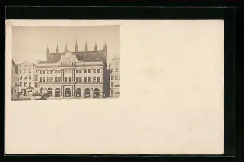 Foto-AK Rostock, Rathaus am Markt