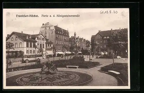 AK Frankfurt-Höchst, Partie a. d. Königssteinerstrasse