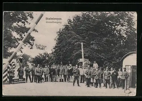 AK Skalmierzyce, Soldaten und Polizisten am Grenzübergang