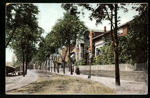 AK Eckernförde, Mutter und Kind in der Vogelsangstrasse