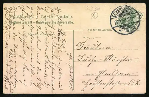 AK Eckernförde, Mutter und Kind in der Vogelsangstrasse