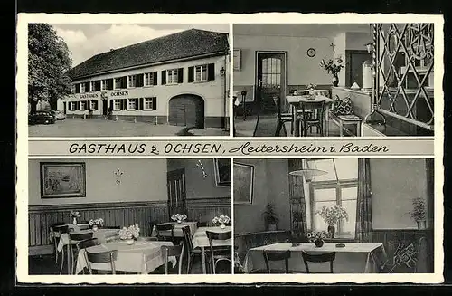 AK Heitersheim i. Baden, Gasth. zum Ochsen, Bes. Elisabeth Mück