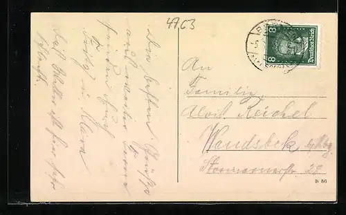 AK Bremen /Kr. Soest, Kleine Strassenpartie mit Fachwerk