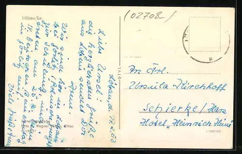 AK Löbau /Sa., Blick auf das Rathaus