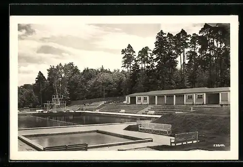 AK Blankenhain /Thür., Blick auf das Waldbad im Waldgebiet