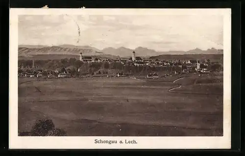 AK Schongau a. Lech, Ortsansicht mit Weitblick