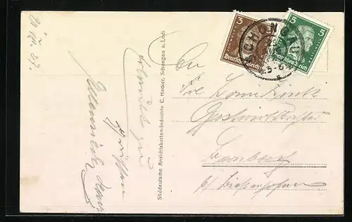 AK Schongau a. Lech, Ortsansicht mit Weitblick