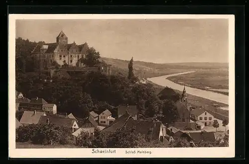 AK Schweinfurt, Schloss Mainberg mit Ortspartie