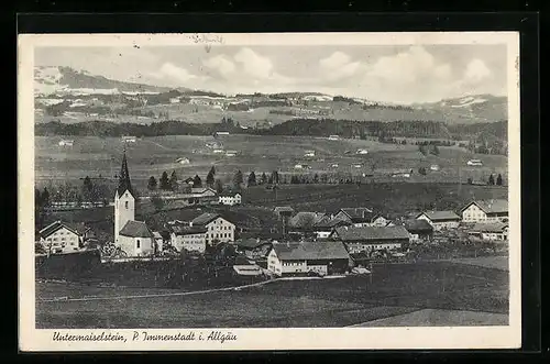 AK Untermaiselstein, P. Immenstadt i. Allgäu, Ortsansicht