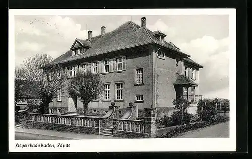 AK Siegelsbach /Baden, Blick auf die Schule