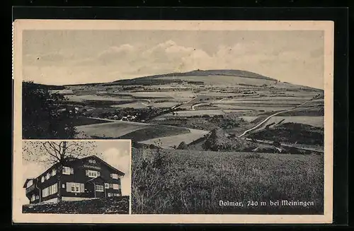 AK Dolmar, Hotel Charlottenhaus, Gesamtansicht vom Berg gesehen