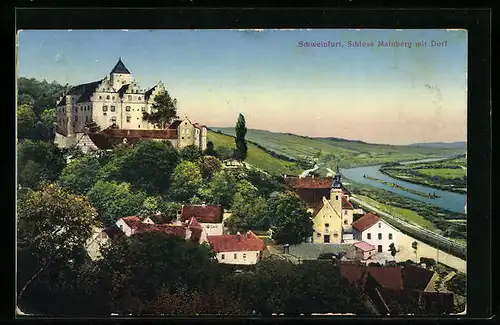 AK Schweinfurt, Schloss Mainberg mit Dorf