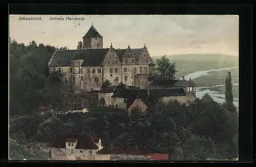 AK Schweinfurt, Blick auf Schloss Mainberg