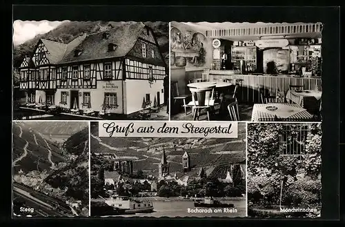 AK Steeg /Bacharach, Gasthaus zur alten Mühle, Blücher Str. 5, Bes. Walter Wiese