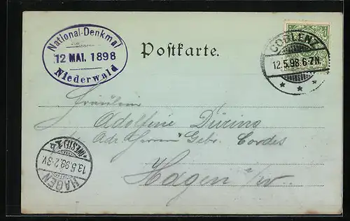 AK Rüdesheim a. Rhein, Partie an der Brömserburg