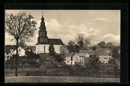 AK Dreba /Krs. Pössneck, Teilansicht mit Kirche