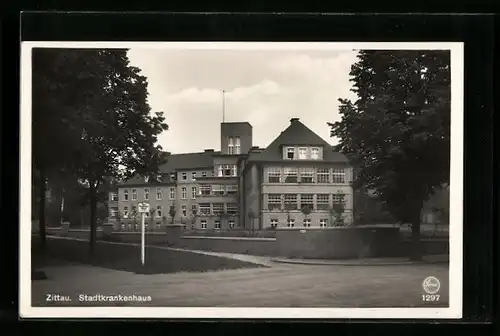 AK Zittau, Ansicht vom Stadtkrankenhaus