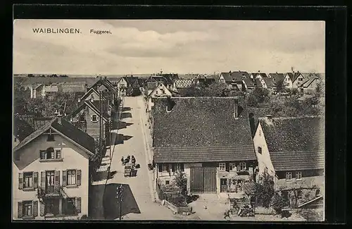 AK Waiblingen, Fuggerei aus der Vogelschau