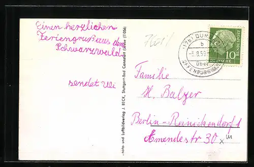 AK Durbach bei Offenburg i. Baden, Gemischtwaren M. Schwab, Staufenburg, Ortsansicht