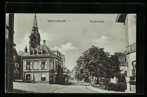 AK Badenweiler, Partie in der Kaiserstrasse