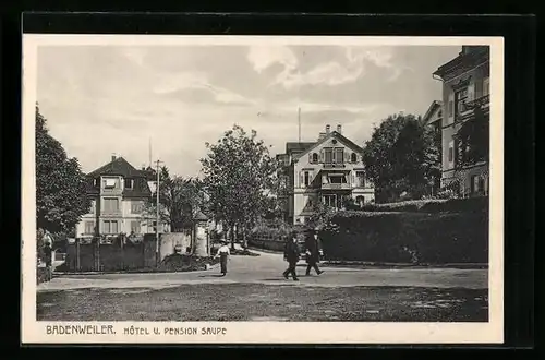 AK Badenweiler, Hotel u. Pension Saupe